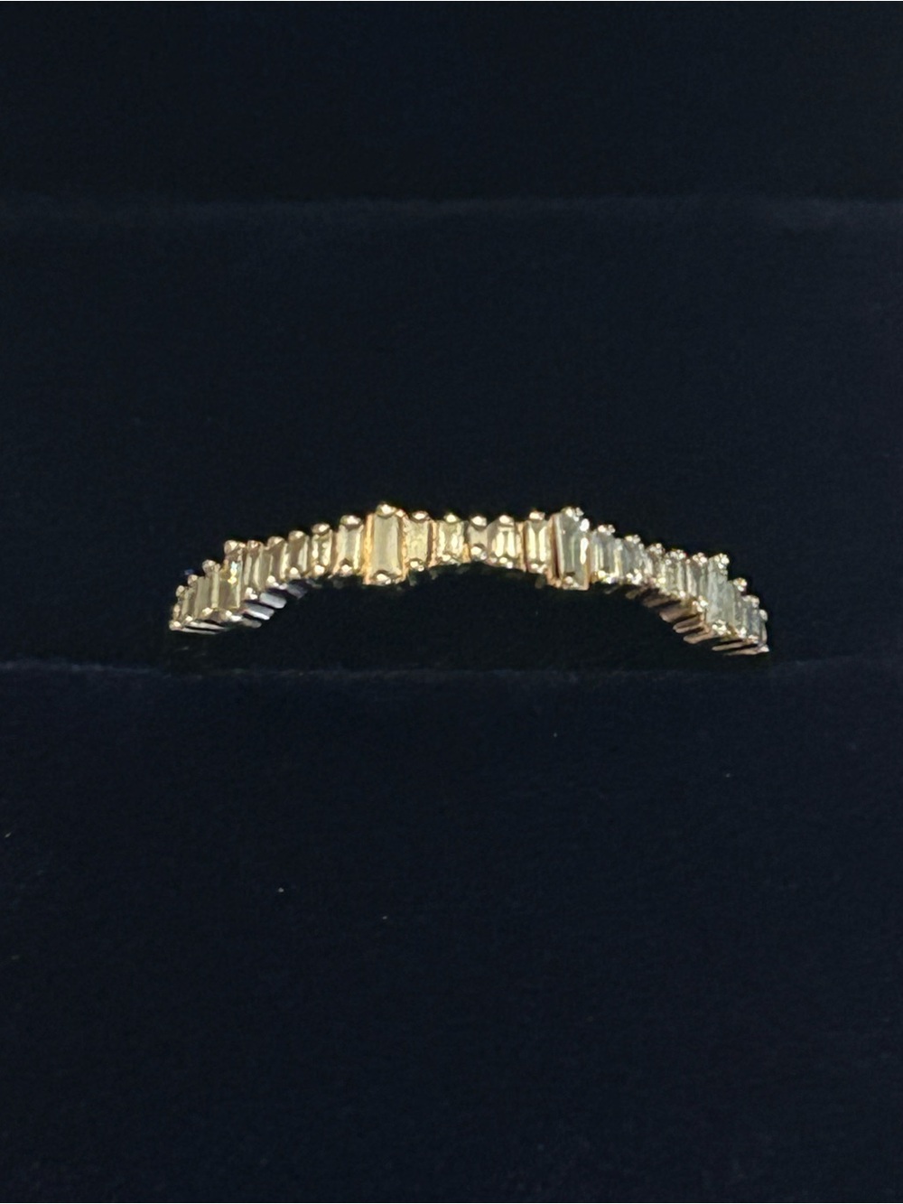 Ross-Simons 14KT Rose Gold Diamond Baguette 0.20ctw Half Eternity Ring